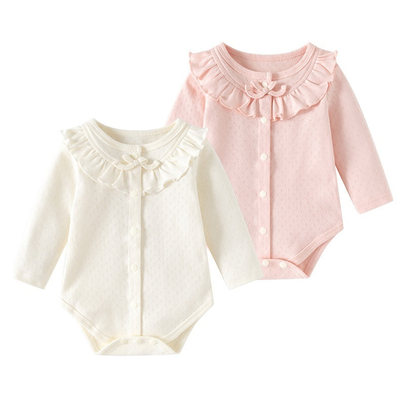 Baby Romper Sweet Jacquard Pure Cotton Crawling Suit Princess-style Clothing
