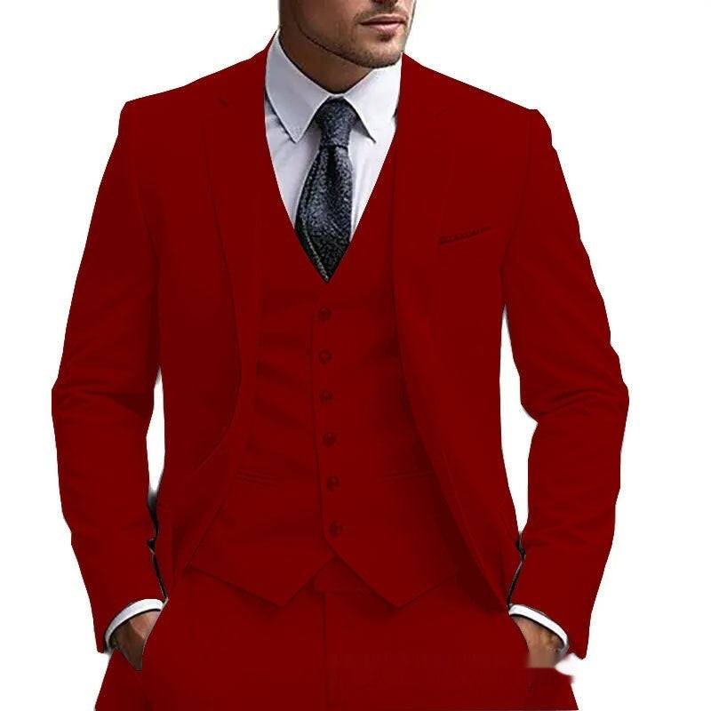 European And American Plus Fat Foreign Trade Plus Size Suit Three-piece Suit