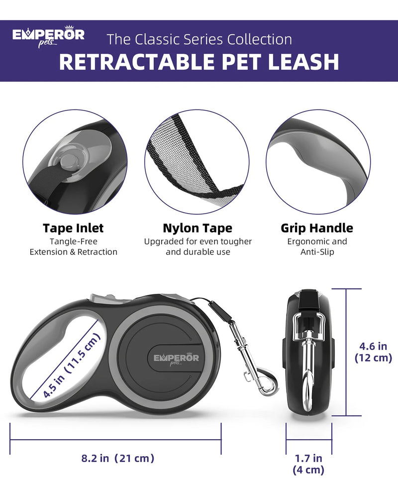 Unleash Adventure! 🌟 16ft Heavy-Duty Retractable Leash for Large Dogs (up to 110lbs) 🐾