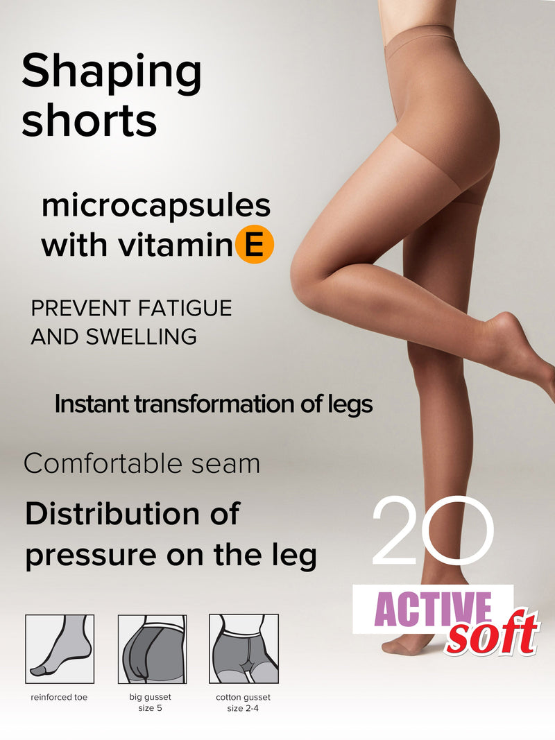 Tights Conte Active Soft 20 Den - Shaping Support with Vitamin E