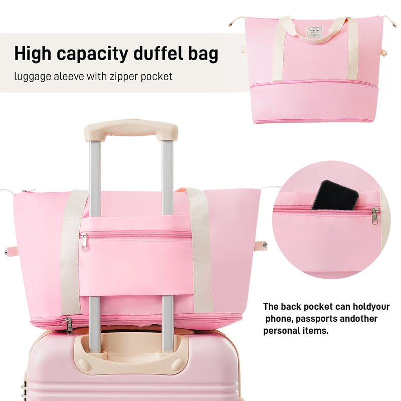 Hardshell Luggage Sets 2Pcs + Bag Spinner Suitcase with TSA Lock
