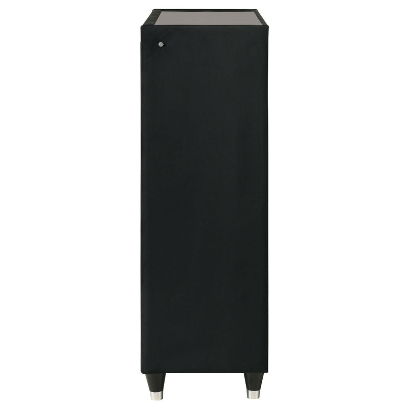 Lorient 5-drawer LED Chest of Drawers Black