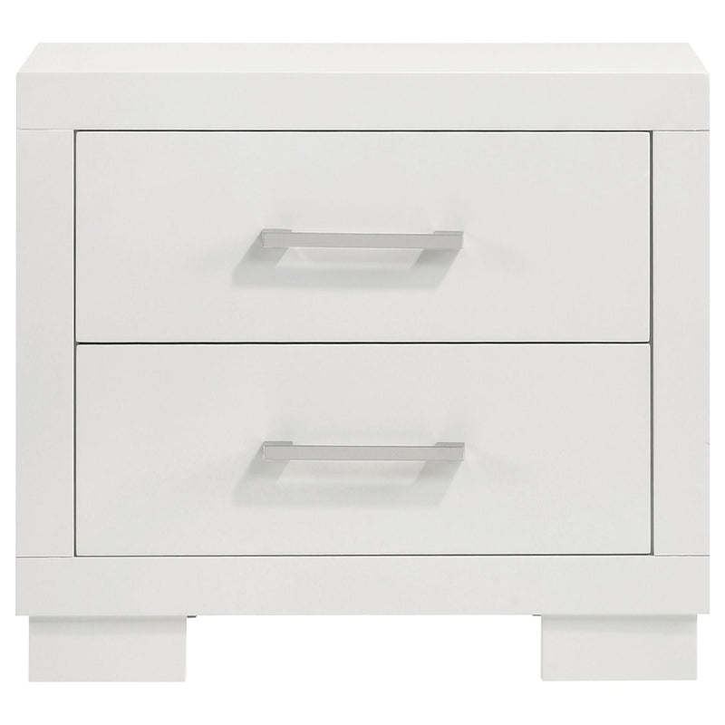 Jessica 2-drawer Nightstand Snow White