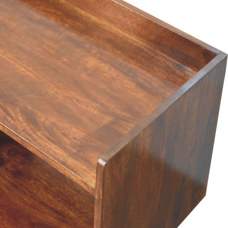Open Top Media Unit - Brown
