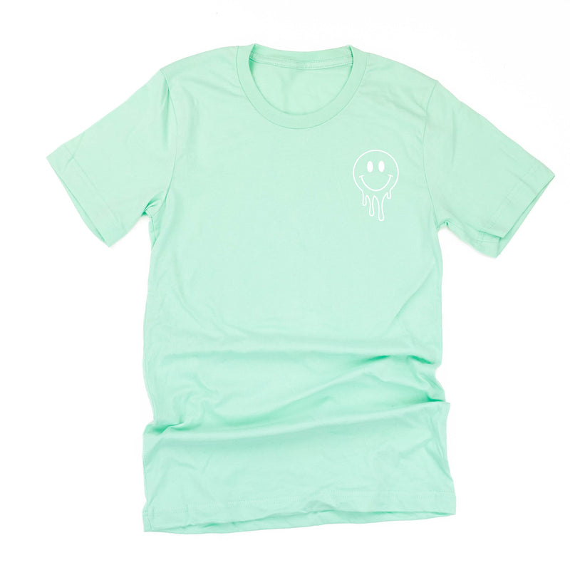 Living My Best Teacher Life - Melty Smiley (pf & b) - Unisex Tee