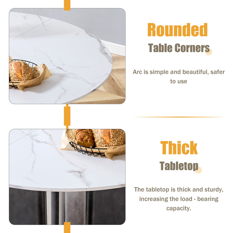 Round Dining Table With Cross Base, Modern Home Furniture