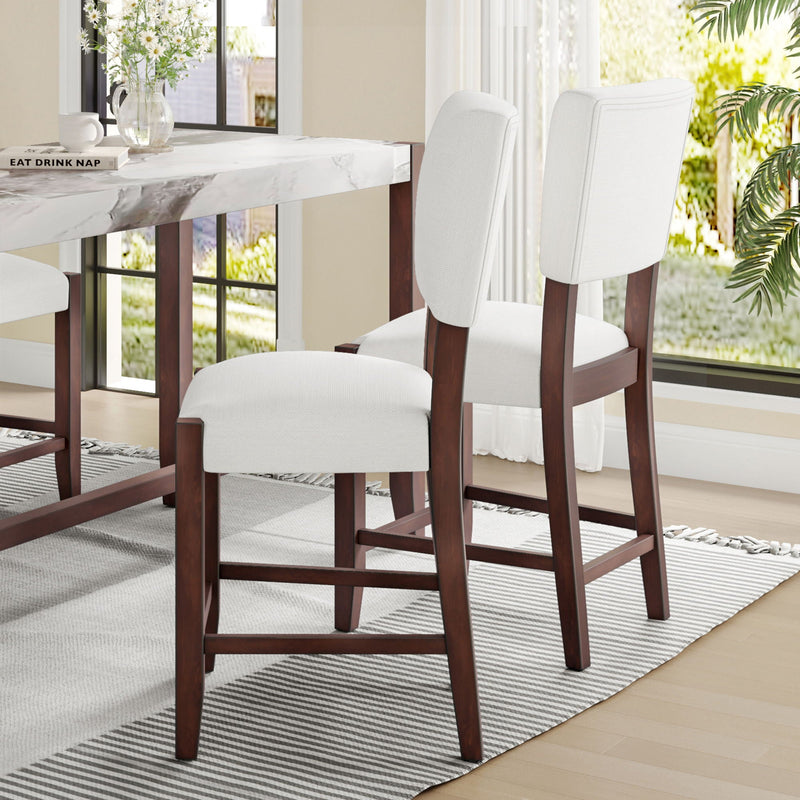 Mid Century Modern Bar Stools, Upholstered Counter Chairs