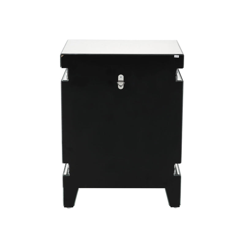Lotus - Accent Table - Mirrored & Faux Ice Cube Crystals