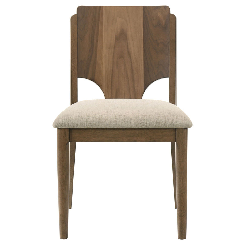Crestmore Dining Chair Upholstered Seat Walnut (Set of 2)