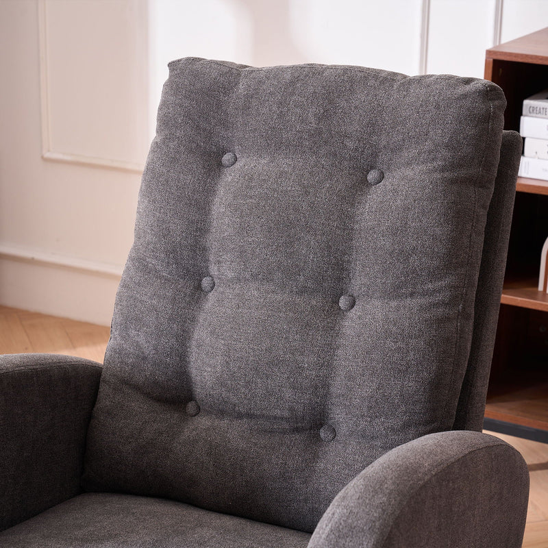 Accent Rocking Chair With Footrest, High Back