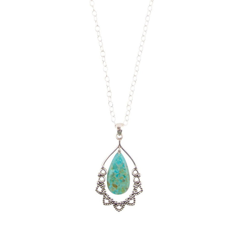 Lace Turquoise and Sterling Silver Necklace