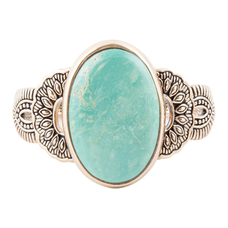 Agave Turquoise and Bronze Statement Cuff Bracelet