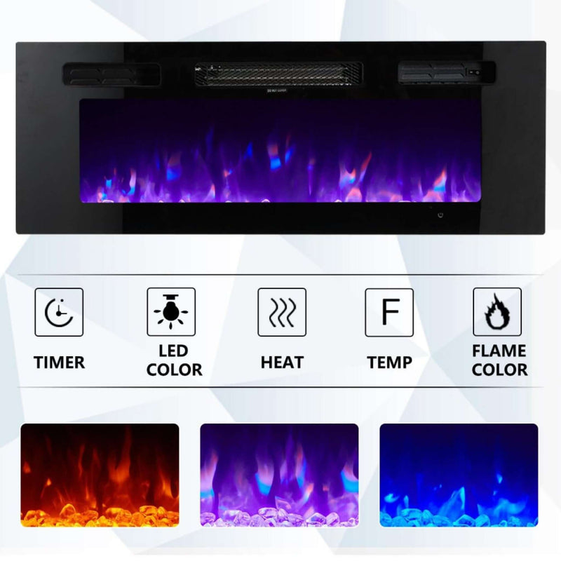 Modern Flames Ambiance Built-In Electric Fireplace With LED Flame Technology, 60" [AL60CLX2-G] (SAK12890)