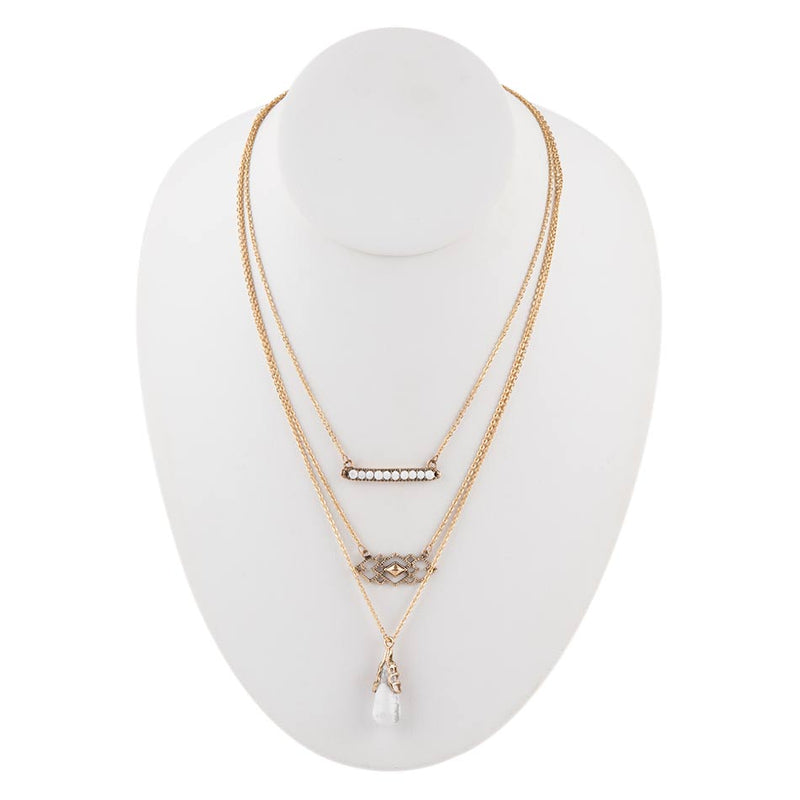 White Howlite and Bronze All Layered Up