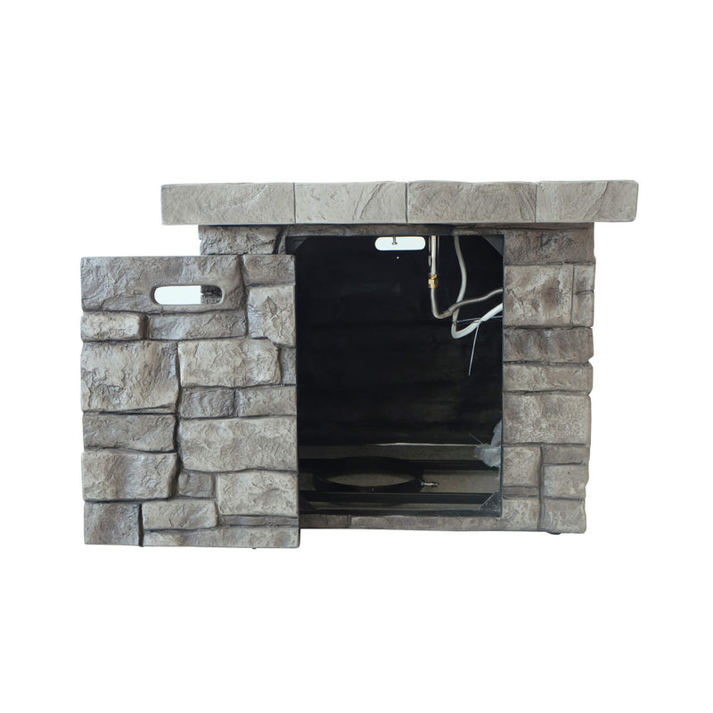 Alora 30-Inch Modern Outdoor 40K BTU Steel Frame Propane Fire Table With Lava Rocks (SAK12756)
