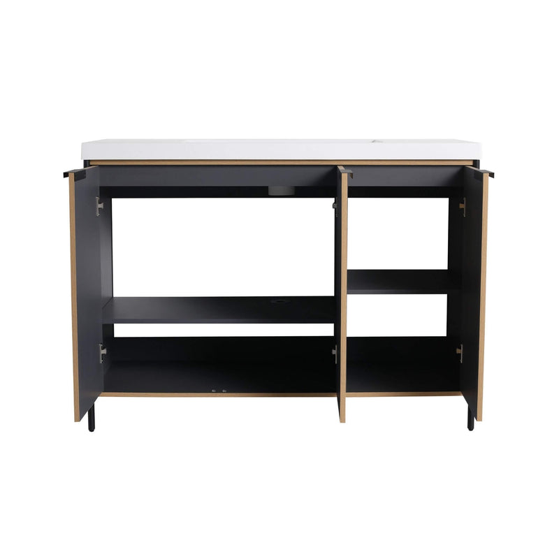 Alora 48-Inch Modern Light Coffee Freestanding Vanity With Resin Sink (SAK71630)