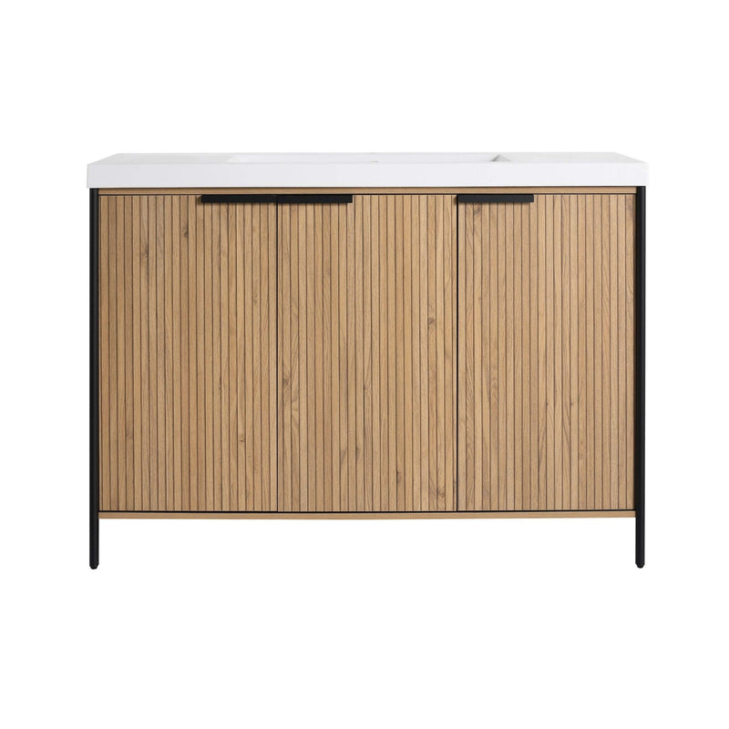 Alora 48-Inch Modern Light Coffee Freestanding Vanity With Resin Sink (SAK71630)