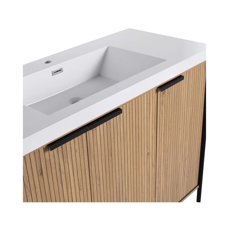 Alora 48-Inch Modern Light Coffee Freestanding Vanity With Resin Sink (SAK71630)