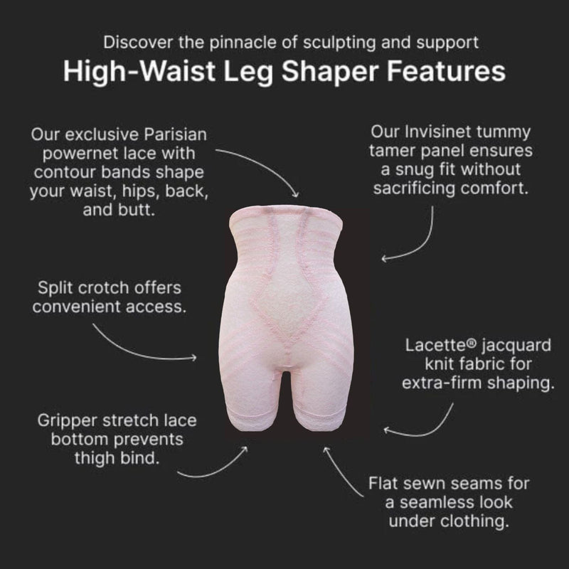 Style 6207 |  No Roll High Waist Lace Thigh Slimmer with Extra Firm Support
