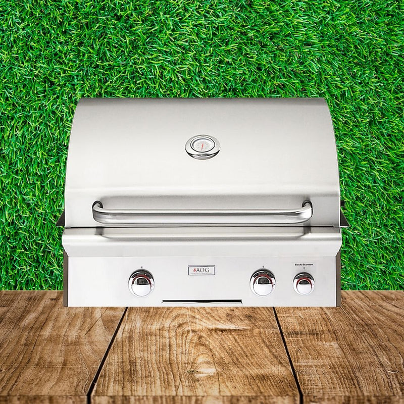 American Outdoor Grill 24NBL L-Series 2-Burner Built-In Natural Gas Grill W/ Rotisserie Kit, 24" [24NBL] (SAK81425)
