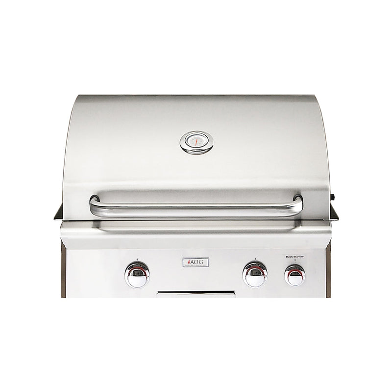 American Outdoor Grill 24NBT T-Series 2-Burner Built-In Natural Gas Grill W/ Rotisserie Kit, 24" [24NBT] (SAK65205)