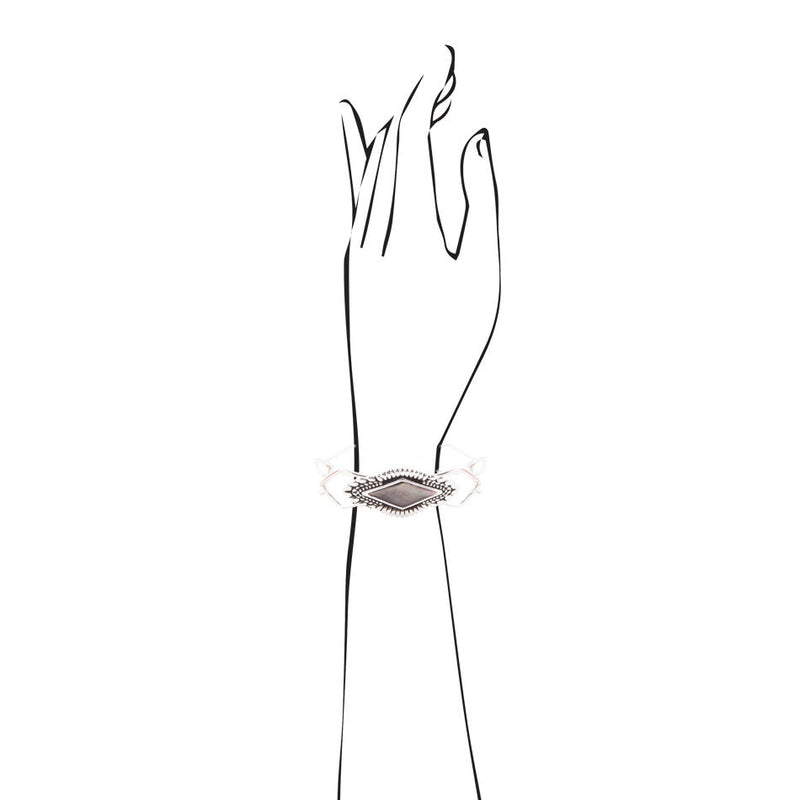 Anemone Black Pearl Cuff Bracelet