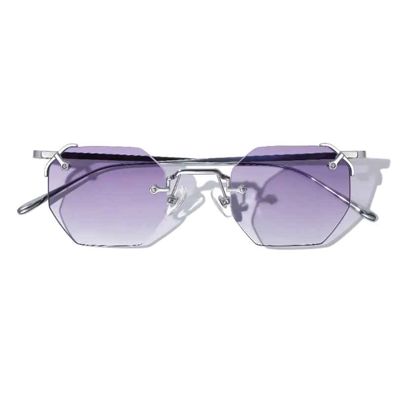A.M. 48mm Hexagon Sunglasses | Purple