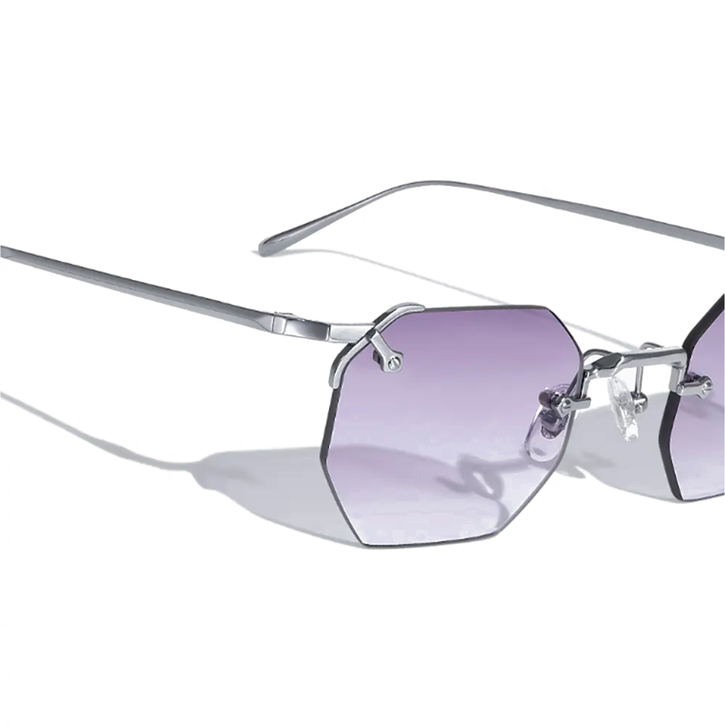 A.M. 48mm Hexagon Sunglasses | Purple