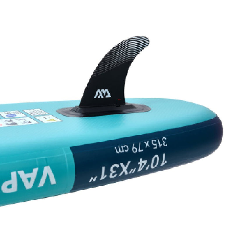 Aqua Marina Vapor BT-23VAP All-Around SUP W/ Sand Ripple Grooved EVA Footpad, 10FT (SAK60532)