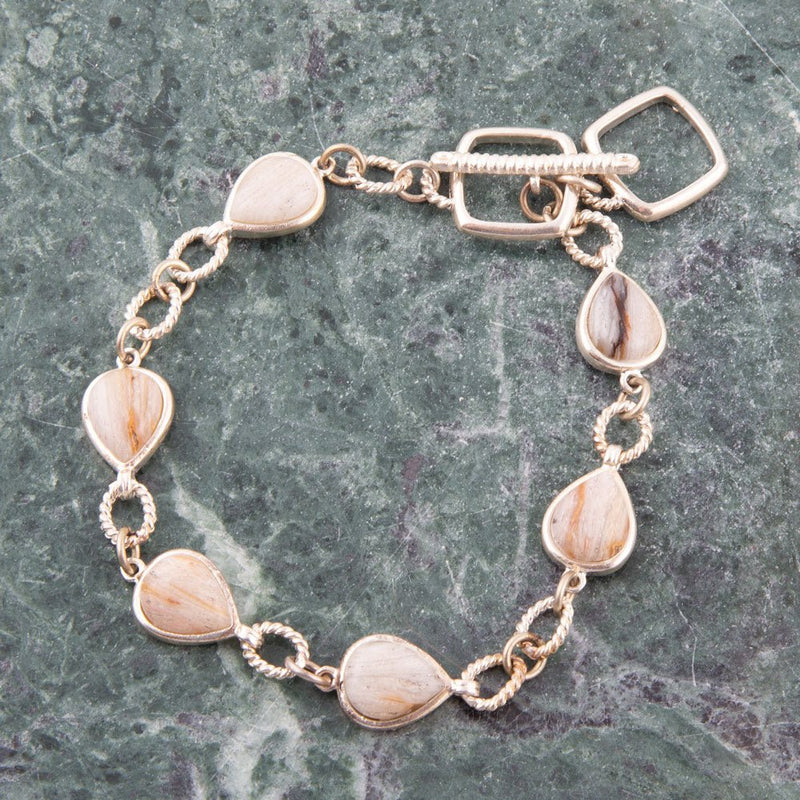 Astro Wood Opal and Sterling Silver Toggle Bracelet