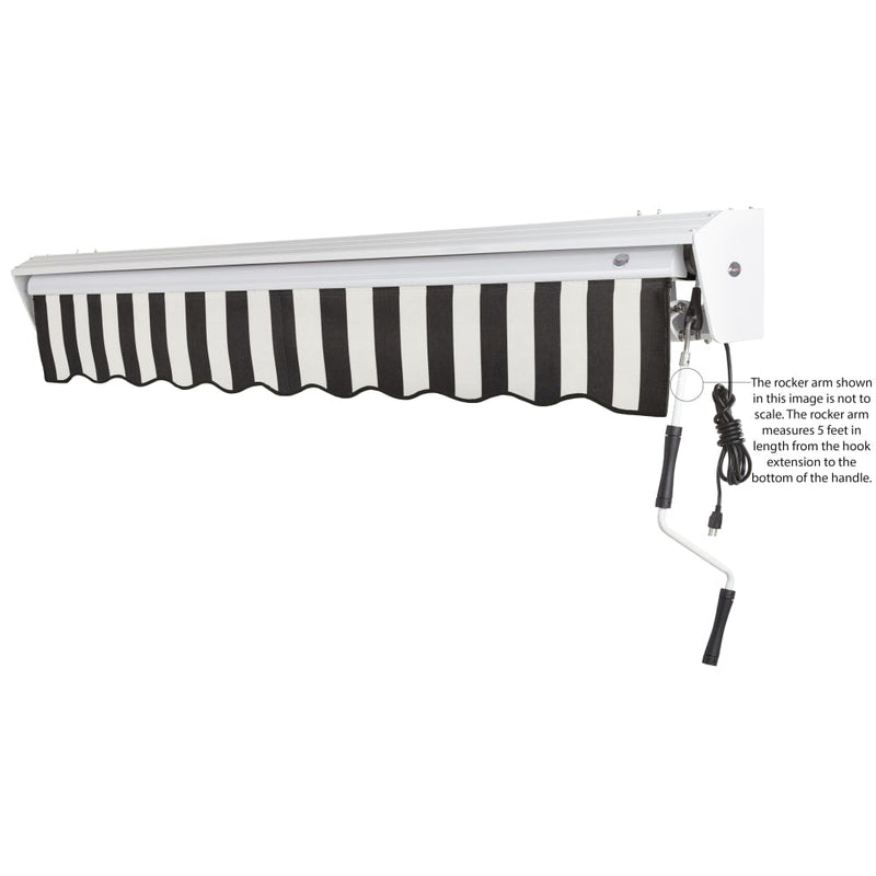 [16x10FT] Awntech Destin Premium Electric Outdoor Motorized Retractable Awning [DTL16/DTR16-SBY] (SAK69832)