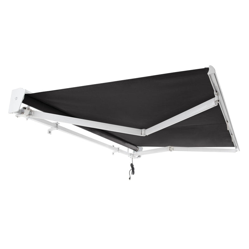 [18x10FT] Awntech Destin Premium Electric Outdoor Motorized Retractable Awning [DTL18/DTR18-SBY] (SAK13056)