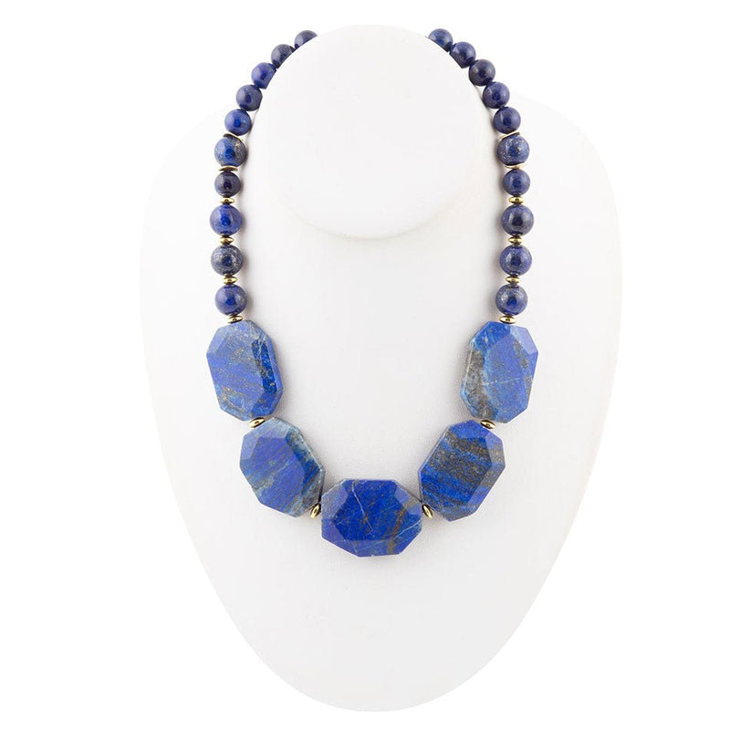 Azul Blue Lapis Golden Statement Necklace