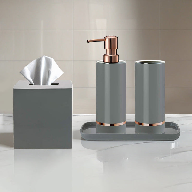 The Elegant Haven Collection – Elegant Modern Bathroom Décor Accessories Set of 4