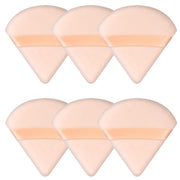 6 Pcs Powder Puff Face Soft Triangle Makeup Puff Velour Makeup Sponge Beauty Blender for Loose Powder (Black)