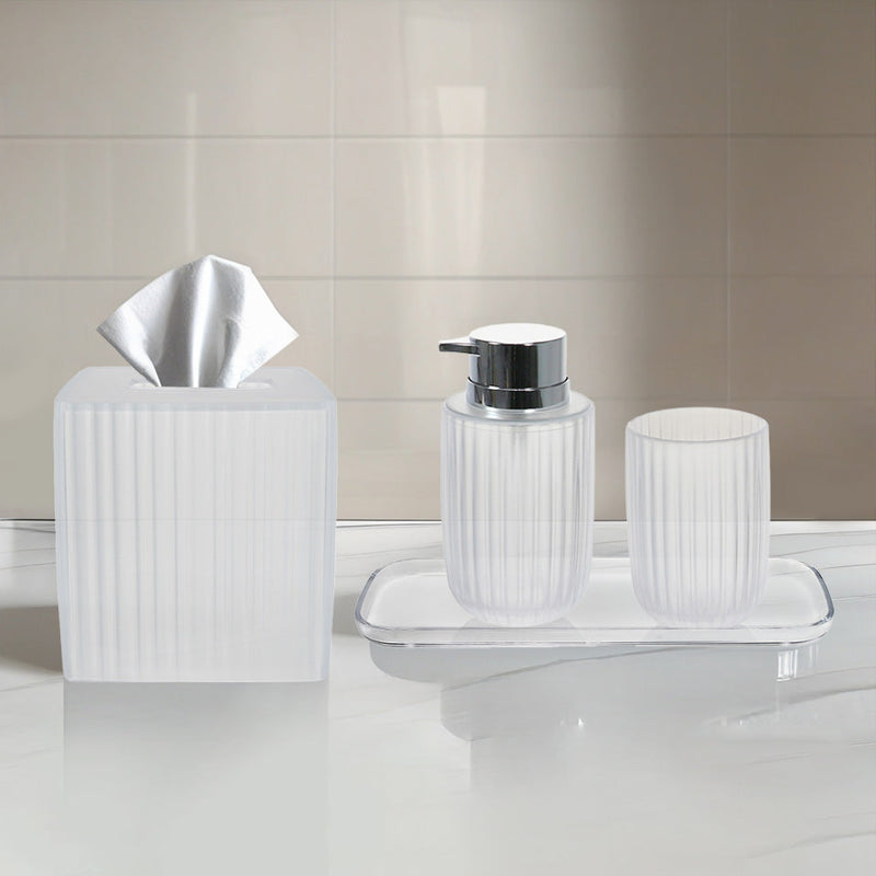 The Shirah Collection – Elegant Modern Bathroom Décor Accessories Set of 4
