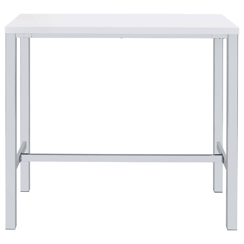 Natividad 5-piece Pub Height Bar Table Set White High Gloss