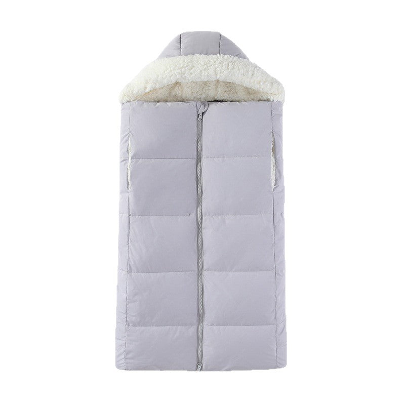 Autumn And Winter Warm Thickened Hooded Newborn Swaddle