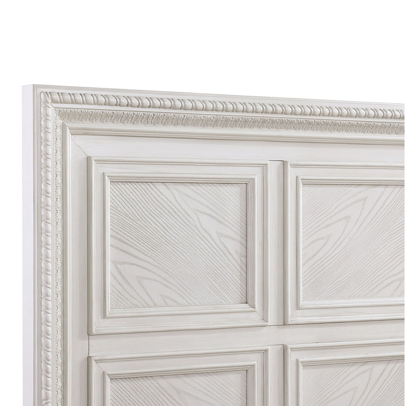 Geometric Design Headboard Panel Bed
