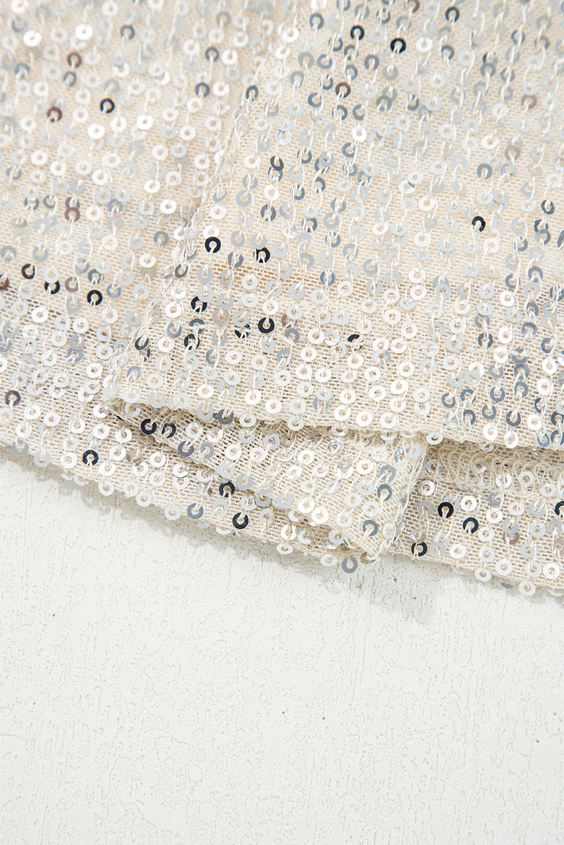Stella Stream Sequin Hooded Long Sleeve Top