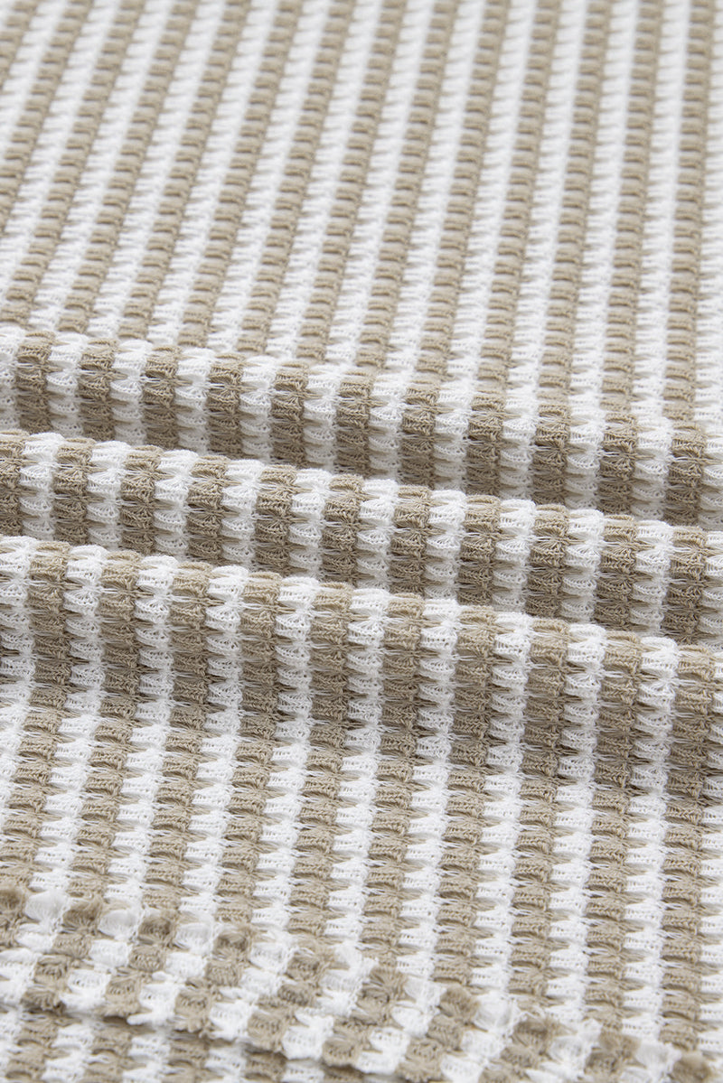Vanessa Knit Ribbed Trim Long Sleeve PLUS Top