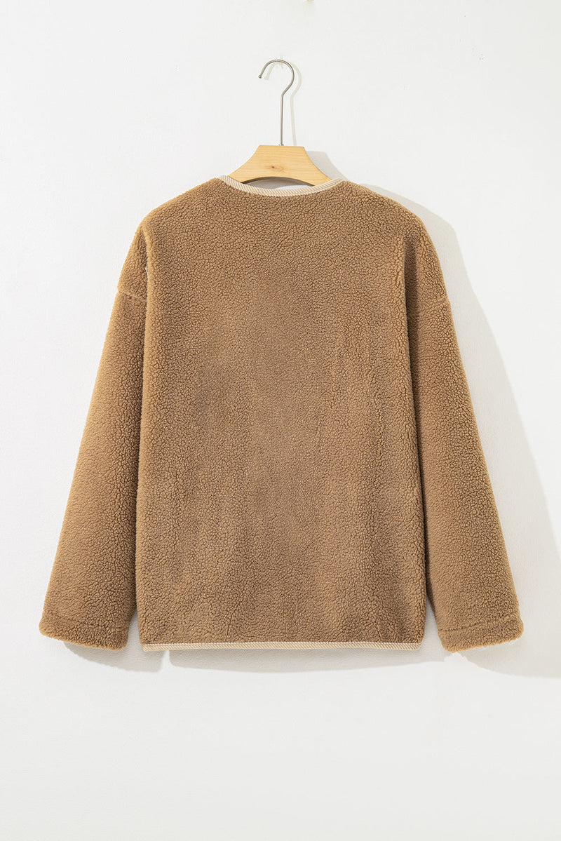 Lilisha Corduroy Edge Patchwork Jacket