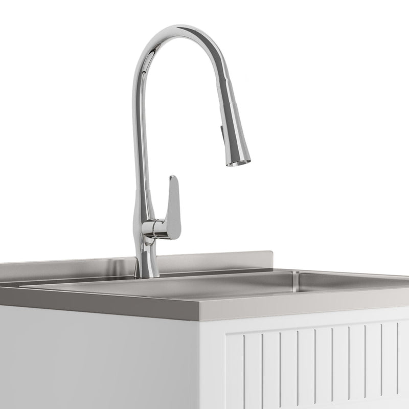 Beckham - Laundry Cabinet & Faucet And Stainless Steel Sink