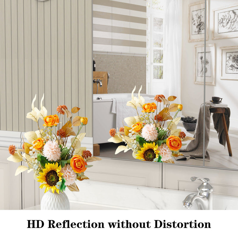 Medicine Cabinet, Wall Mounted Bathroom Mirror With Storage