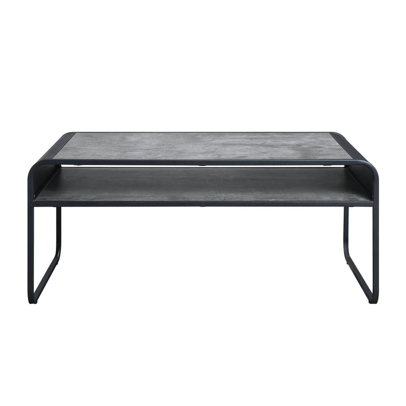 Raziela - Concrete Coffee Table - Black / Gray
