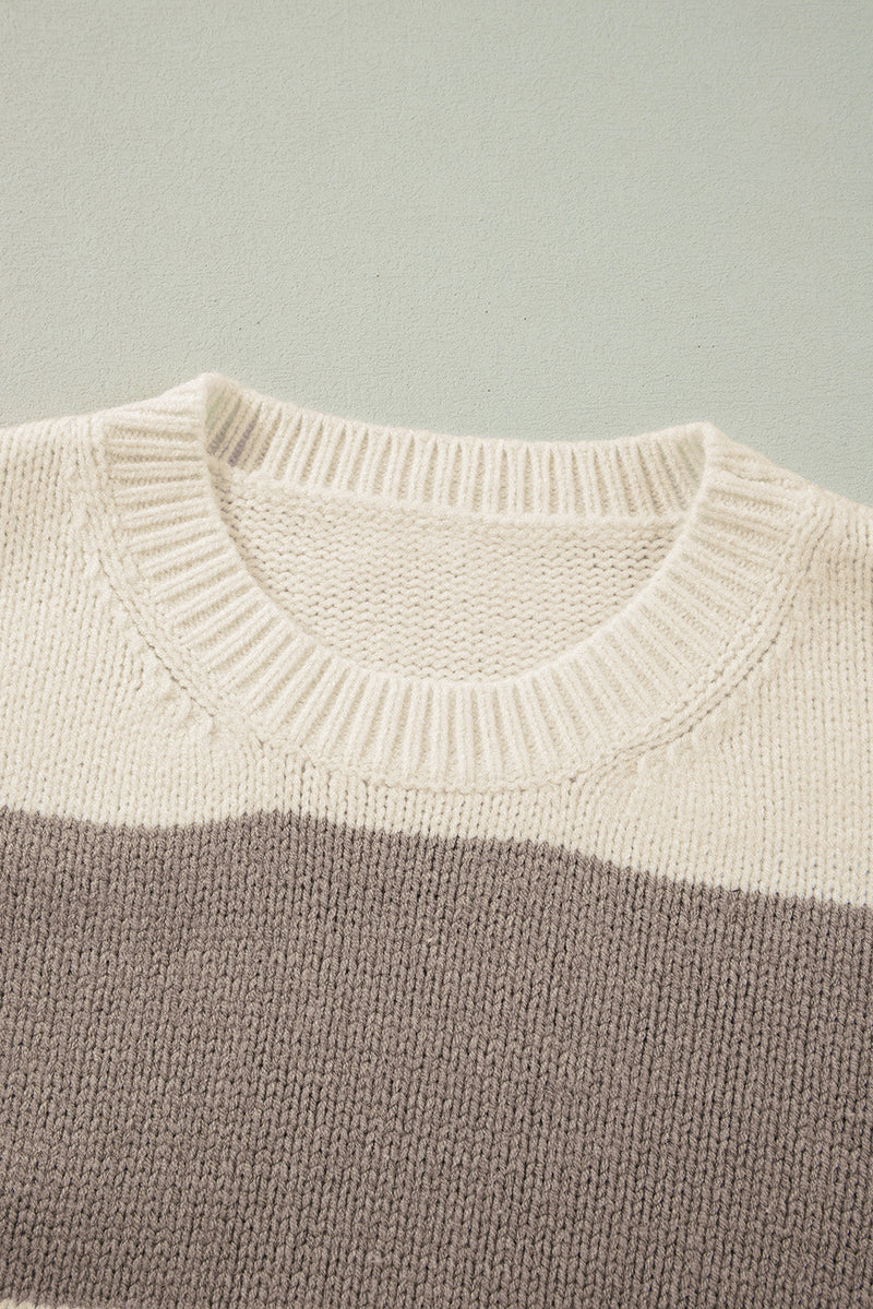 Livia Colorblock Loose Pullover Sweater