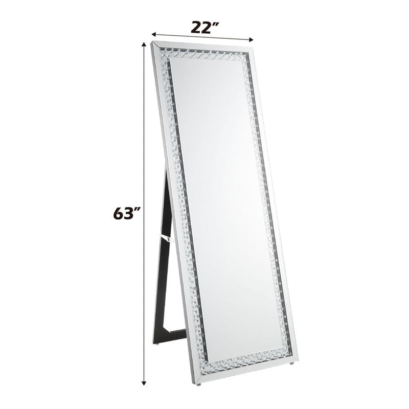 Nysa - Floor Mirror - Mirrored & Faux Crystals