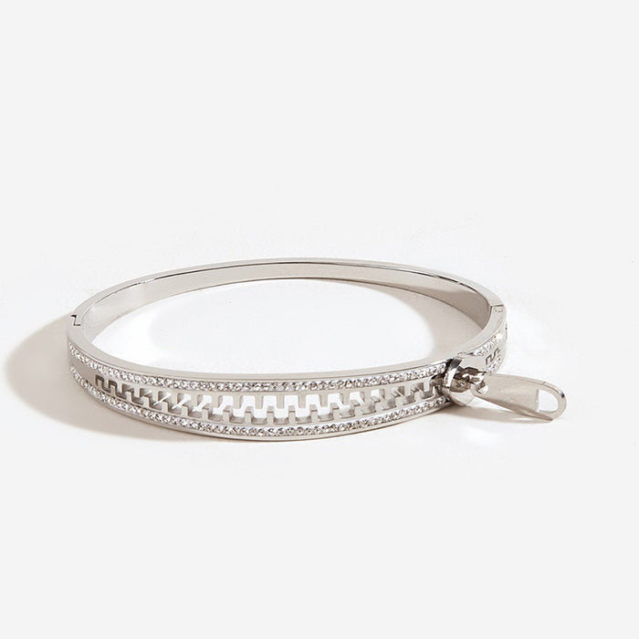 Titanium Steel Zipper Girls Advanced Personalized Niche Design Exquisite Bracelet