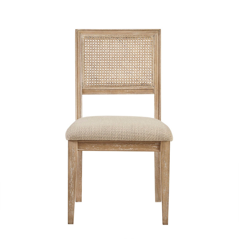 Modern Armless Dining Chair With Cane Back (Set of 2)