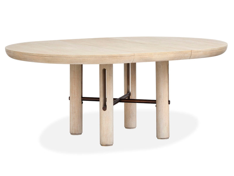 Sunset Cove - Extendable Round Dining Table - Sanibel Brown